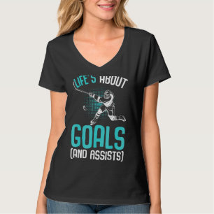 Camiseta Jugador de hockey sobre hierba sobre los objetivos