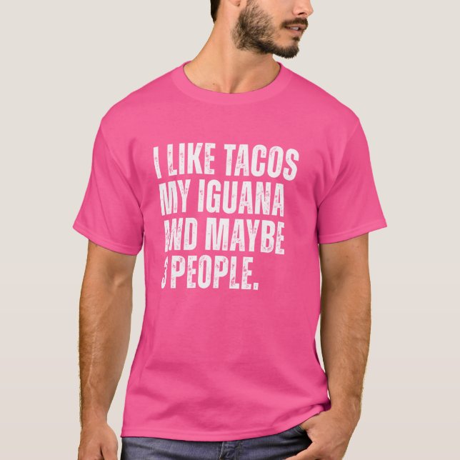 Camiseta Jugador de Iguana Lizard Tacos Lover Graciosa Rept (Anverso)
