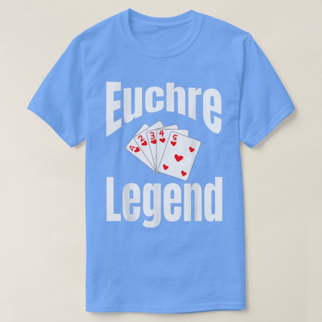 Camiseta Jugador de juego de cartas de leyenda Euchre Ganad (Diseño del anverso)
