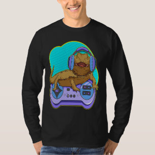 Camiseta Jugador De Juego De Computadora Lagarto Gamer Drag