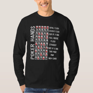 Camiseta Jugador de juegos de cartas de chinche para manos 