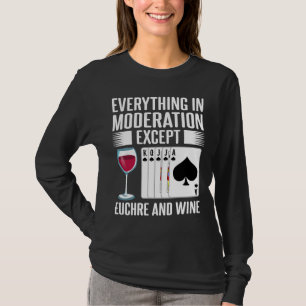 Camiseta Jugador de juegos de cartas Euchre Wine