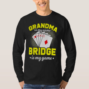 Camiseta Jugador de juegos de cartas puente Abuela