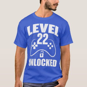 Camiseta Jugador de juegos de cumpleaños número 22 años cum