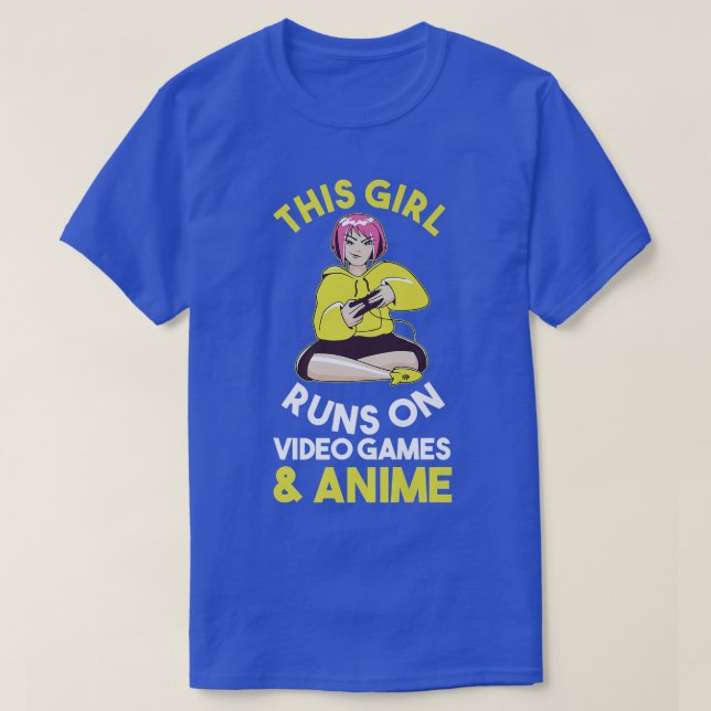 Camiseta Jugador de juegos de juegos Anime Premium (Diseño del anverso)