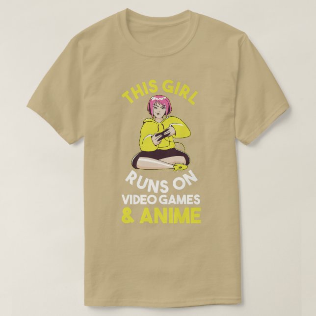 Camiseta Jugador de juegos de juegos Anime Premium  (Diseño del anverso)