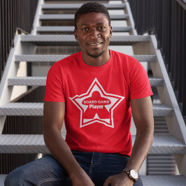 Camiseta Jugador de juegos de mesa con marco blanco