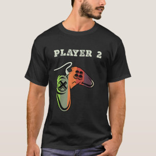 Camiseta Jugador de juegos de pareja 1 jugador 2