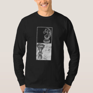 Camiseta Jugador de juegos de tablero de ajedrez Knight Paw