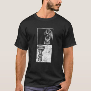 Camiseta Jugador de juegos de tablero de ajedrez Knight Paw