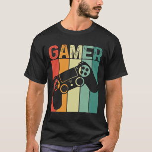 Camiseta Jugador de juegos Retro Gamer Gaming Addict Boy Ch