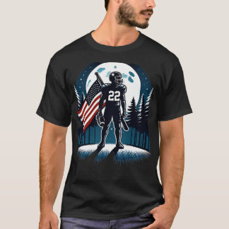 Camiseta Jugador de la luna llena de la bandera estadounide