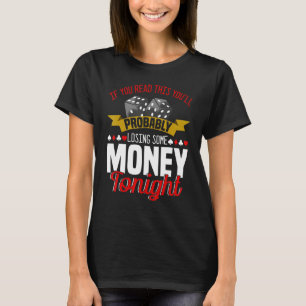 Camiseta Jugador de la tarjeta de pota de apuestas de póque