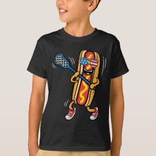 Camiseta Jugador de Lacrosse con Hot-Dog 4 de Julio Deporte