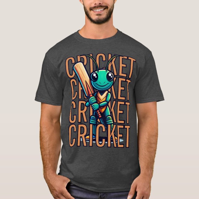 Camiseta Jugador de mascota de CRICKET, burla divertida (Anverso)