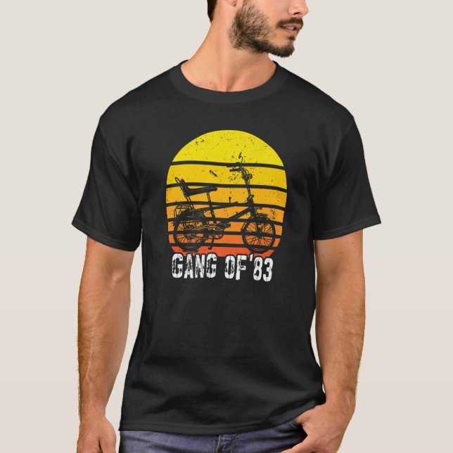 Camiseta Jugador de motocicleta de alto riesgo Hipster 80s  (Anverso)