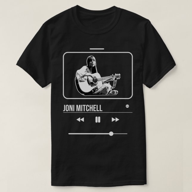 Camiseta Jugador de música Joni mitchell VWhite (Diseño del anverso)