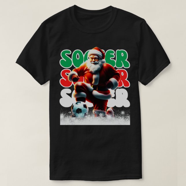 Camiseta Jugador de Navidades de diseño deportivo de Santa  (Diseño del anverso)