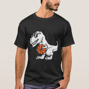 Camiseta Jugador de niños deportivos Trex Dinosaur Basketba