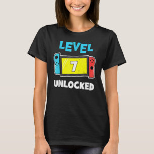 Camiseta Jugador de nivel 7 desbloqueado videojuego de sépt