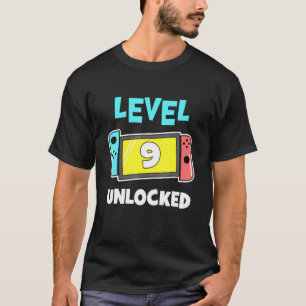 Camiseta Jugador de nivel 9 desbloqueado Noveno juego de vi