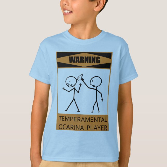 Camiseta Jugador de Ocarina Temperamental de Aviso (Anverso)