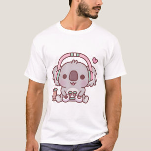 Camiseta Jugador De Osos De Koala Con Auriculares Y Juego C