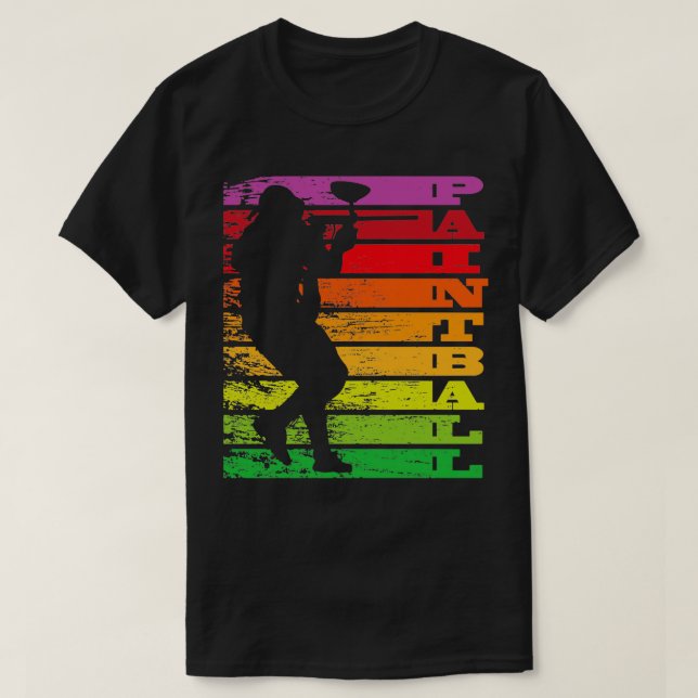 Camiseta Jugador de Paintball Gotcha Equipo De Mano De Troc (Diseño del anverso)