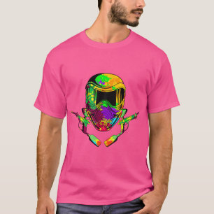 Camiseta Jugador de Paintball Paint Shooting Paintballer Ai