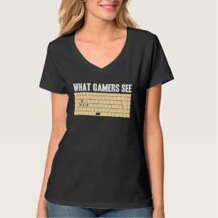 Camiseta Jugador de PC WASD Meme Lo que los jugadores ven  