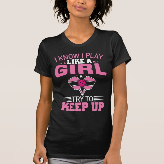 Camiseta Jugador de pelota Chica Humor deportiva atleta (Anverso)