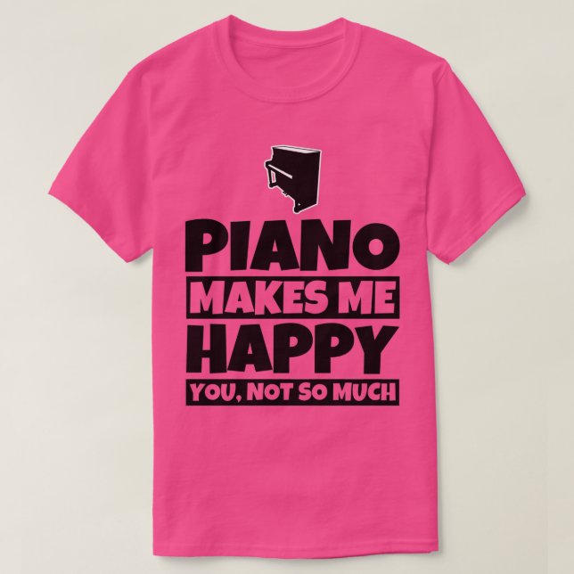 Camiseta Jugador de piano entrega humor divertido de música (Diseño del anverso)