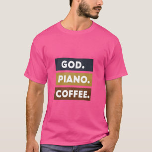 Camiseta Jugador de piano Iglesia cristiana Jesús Dios