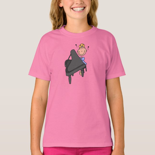 Camiseta Jugador de piano stick Figura Shirt (Anverso)
