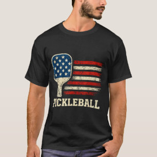 Camiseta Jugador de pickleball bandera de EE. UU. amor por 