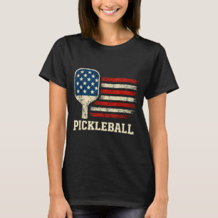 Camiseta Jugador de pickleball bandera de EE. UU. amor por