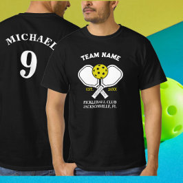 Camiseta Jugador de Pickleball Club Team & Personalizado Pi