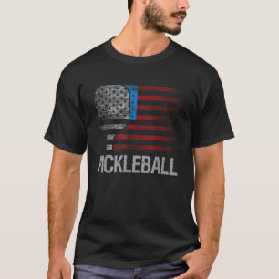 Camiseta Jugador de Pickleball con bandera de EE. UU. Amant