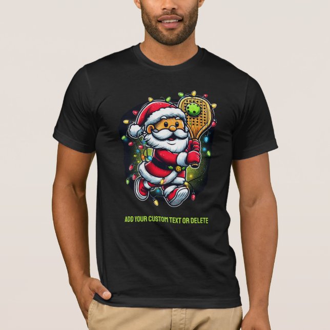 Camiseta Jugador de Pickleball Deportivo Navidades Santa (Anverso)