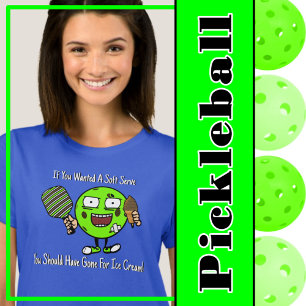 Camiseta Jugador de Pickleball Helado Suave de Chocolate Ve