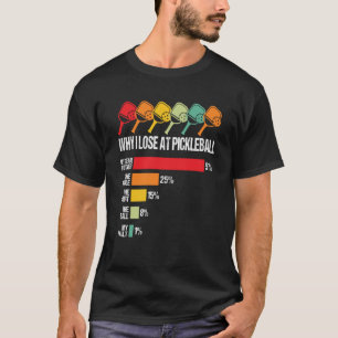 Camiseta Jugador de Pickleball Humor Juego Por qué pierdo e