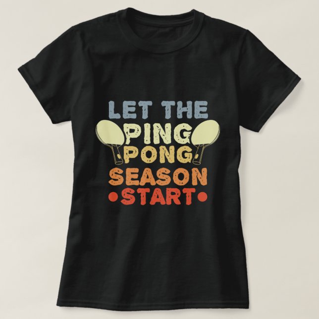 Camiseta Jugador de ping pong con una mesa divertida (Diseño del anverso)