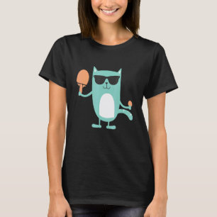 Camiseta Jugador de Ping Pong de Gatos - Torneo Deportivo d