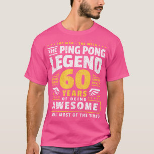 Camiseta Jugador de Ping Pong en su 60 cumpleaños Mesa