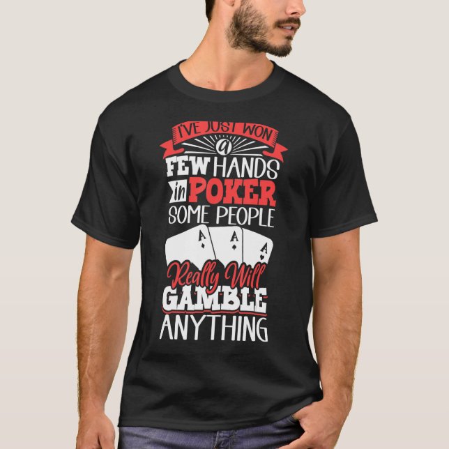 Camiseta Jugador de Poker Casino Jugador de apuestas Ruleta (Anverso)