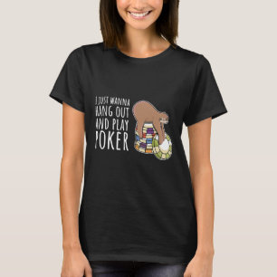 Camiseta Jugador de Poker Juego Lazy Sloth