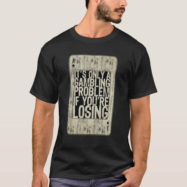 Camiseta Jugador de póquer Holdem de Texas Casino Juego de  (Anverso)
