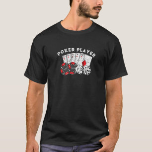 Camiseta Jugador de Póquer Jugar Tarjetas de Casino Apuesta