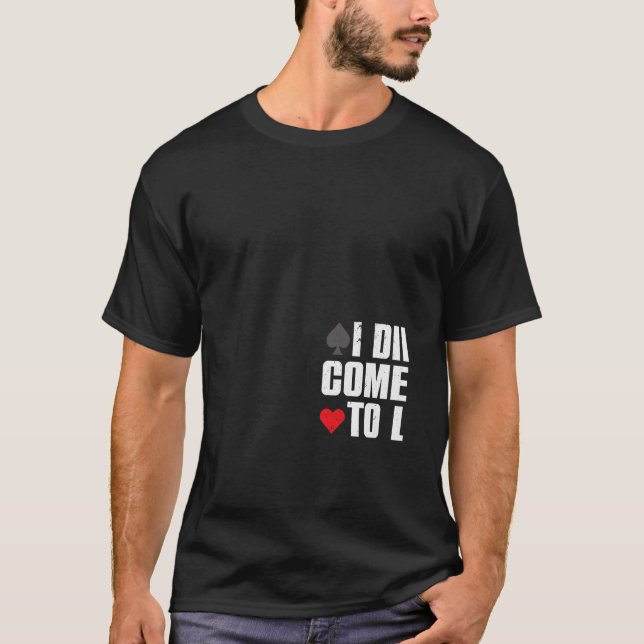 Camiseta Jugador de Póquer para Hombres Mujeres Jugadoras P (Anverso)