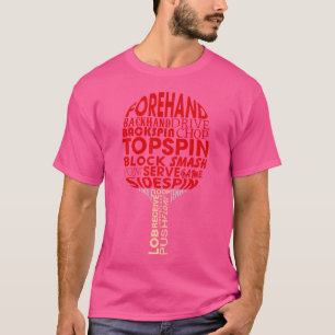 Camiseta Jugador de raqueta de ping-pong divertido